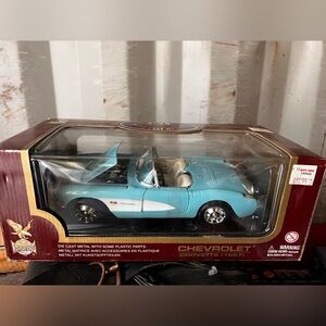 Metal car 1957 Chevy Corvette